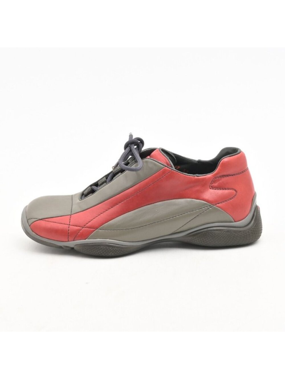 Prada Sport Sneakers Red Gray Leather